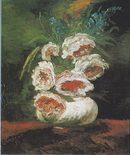 Vincent Van Gogh Vase of Peonies